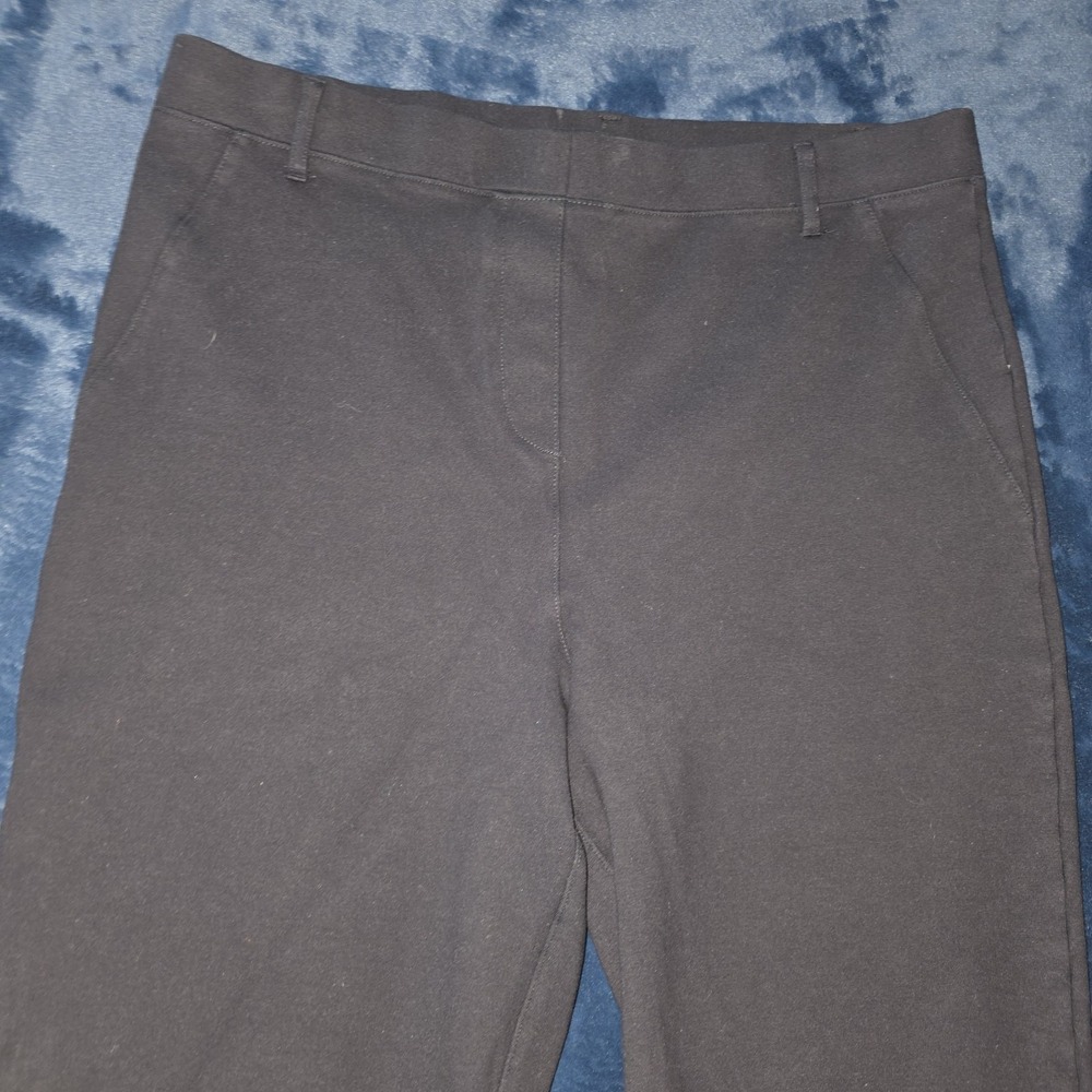 Quince Women Ultra Stretch Ponte Flare Leg Pants‎ Black Large Tall